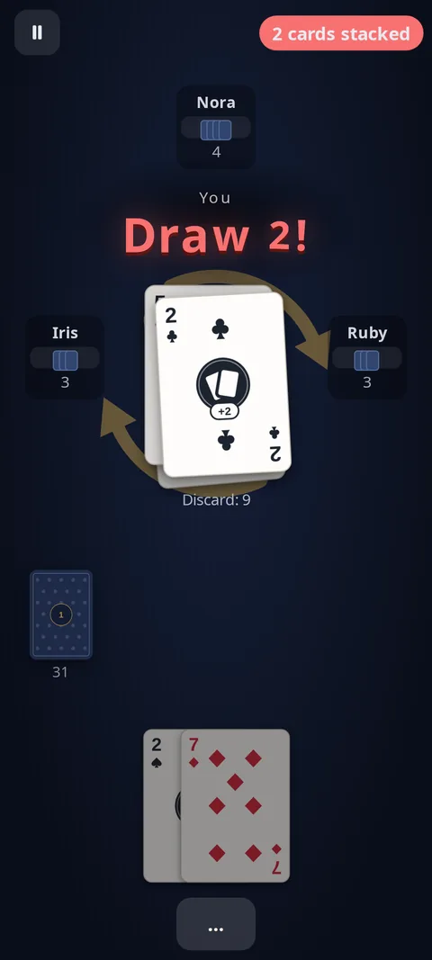 Attack cards stacking up