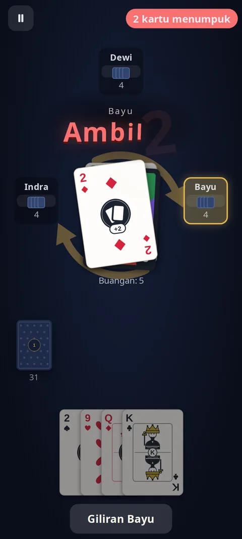 Kartu serang yang menumpuk