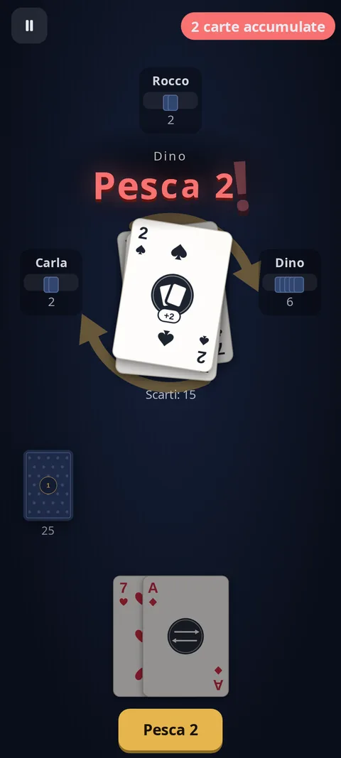 Carte d’attacco che si sommano